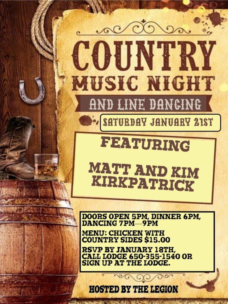 Country Music Night @ Pacifica Moose Lodge